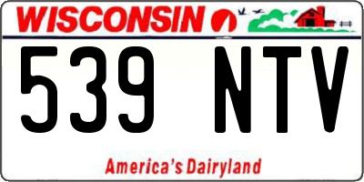 WI license plate 539NTV