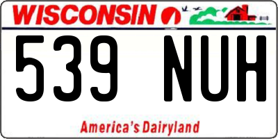 WI license plate 539NUH