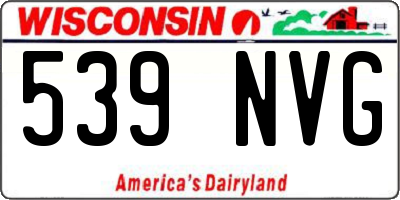 WI license plate 539NVG