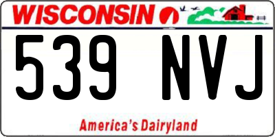 WI license plate 539NVJ