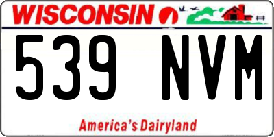 WI license plate 539NVM