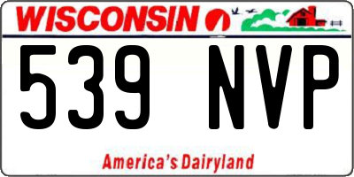 WI license plate 539NVP
