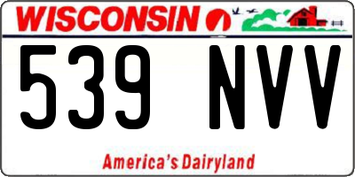 WI license plate 539NVV
