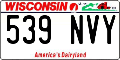 WI license plate 539NVY