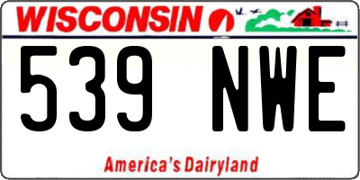 WI license plate 539NWE