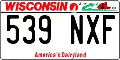 WI license plate 539NXF