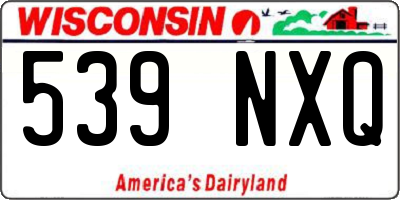 WI license plate 539NXQ