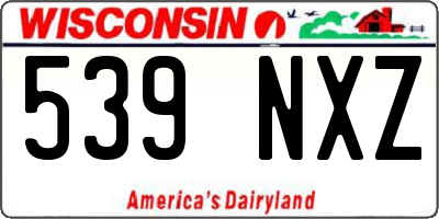 WI license plate 539NXZ