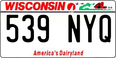 WI license plate 539NYQ