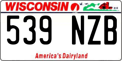 WI license plate 539NZB