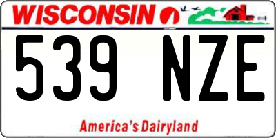 WI license plate 539NZE
