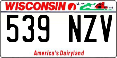 WI license plate 539NZV