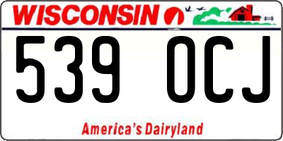WI license plate 539OCJ