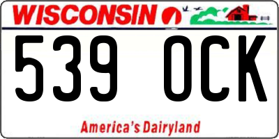 WI license plate 539OCK