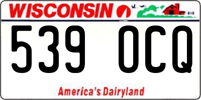 WI license plate 539OCQ