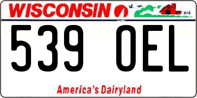 WI license plate 539OEL