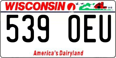 WI license plate 539OEU