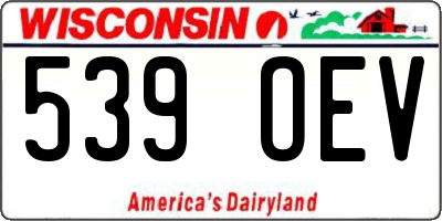 WI license plate 539OEV