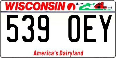 WI license plate 539OEY