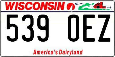 WI license plate 539OEZ