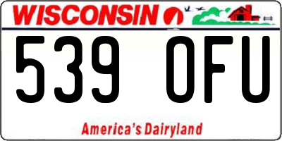 WI license plate 539OFU