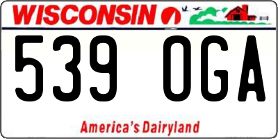 WI license plate 539OGA