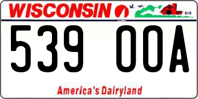 WI license plate 539OOA