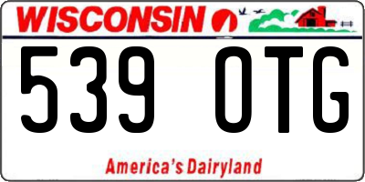 WI license plate 539OTG