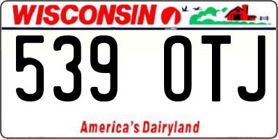 WI license plate 539OTJ