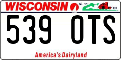 WI license plate 539OTS
