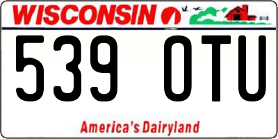 WI license plate 539OTU