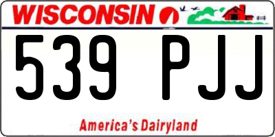WI license plate 539PJJ