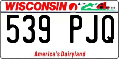 WI license plate 539PJQ