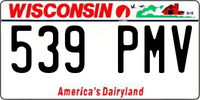 WI license plate 539PMV