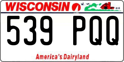 WI license plate 539PQQ