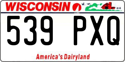 WI license plate 539PXQ