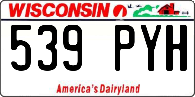 WI license plate 539PYH