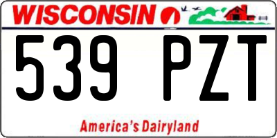 WI license plate 539PZT