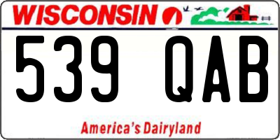 WI license plate 539QAB