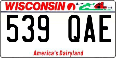 WI license plate 539QAE