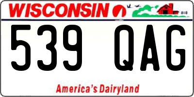 WI license plate 539QAG