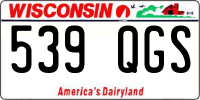 WI license plate 539QGS