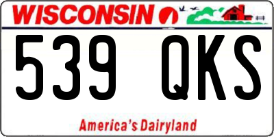 WI license plate 539QKS