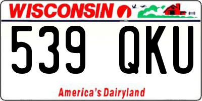 WI license plate 539QKU