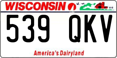WI license plate 539QKV