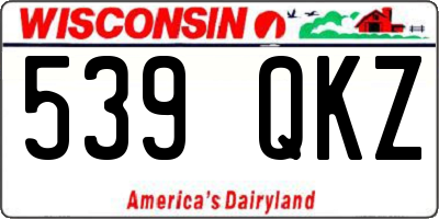 WI license plate 539QKZ