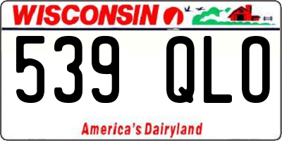 WI license plate 539QLO