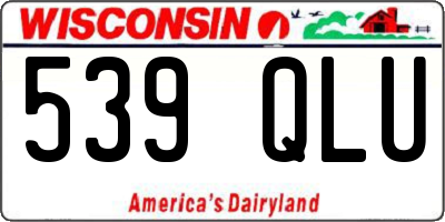 WI license plate 539QLU