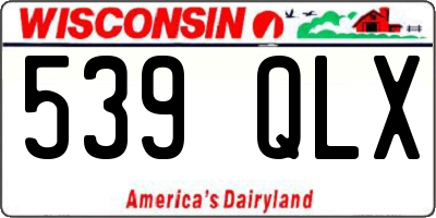 WI license plate 539QLX