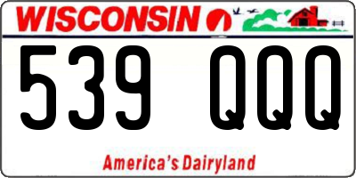 WI license plate 539QQQ